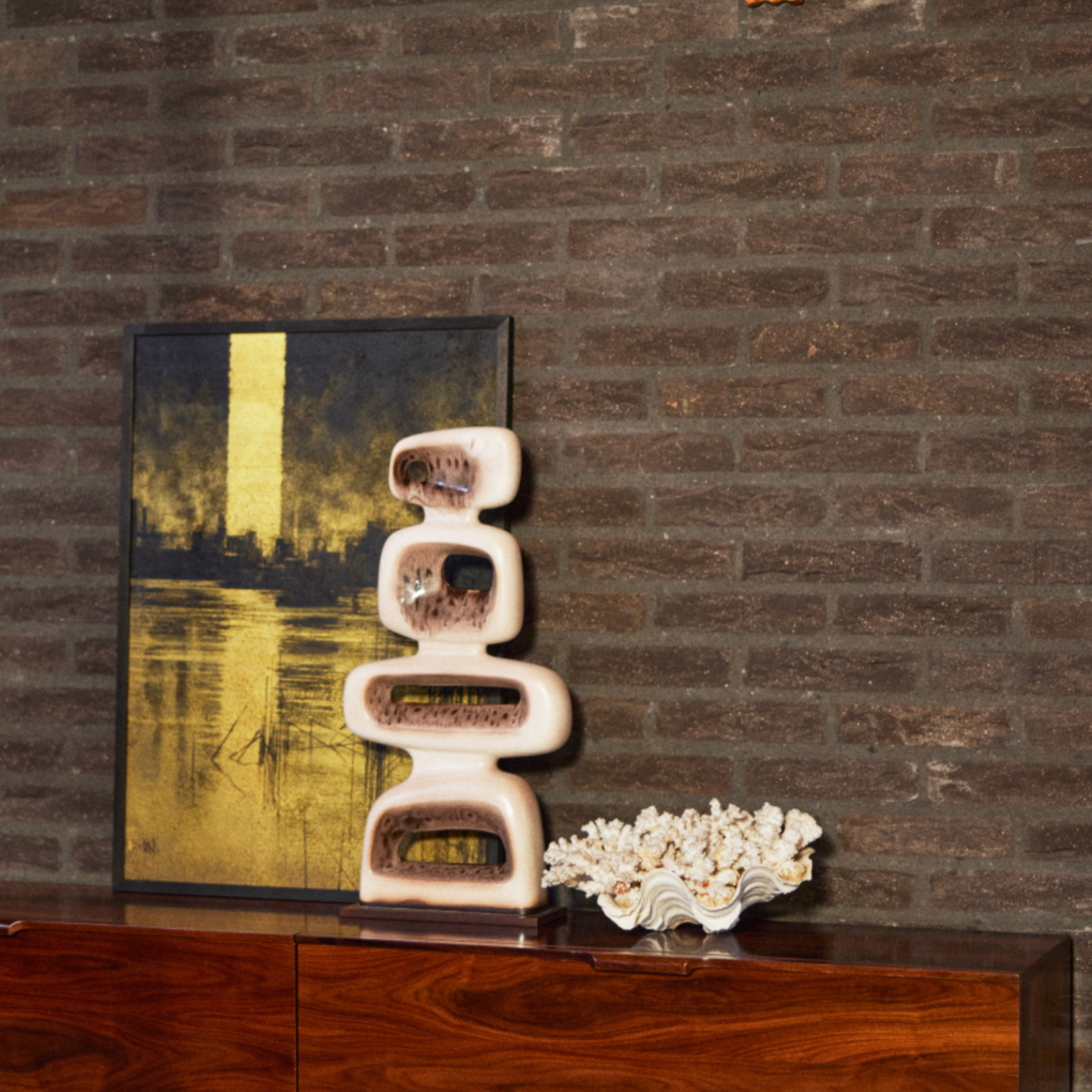 HKLIVING HKLIVING - Wanddecoratie keramisch Bouquet AWD8983