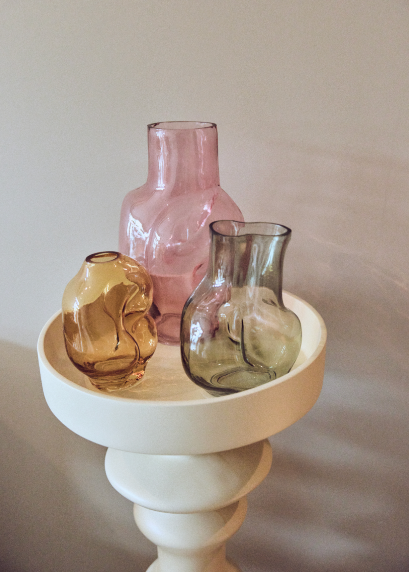 HKLIVING HKLIVING - Gleam glass high vase rose AVG0010