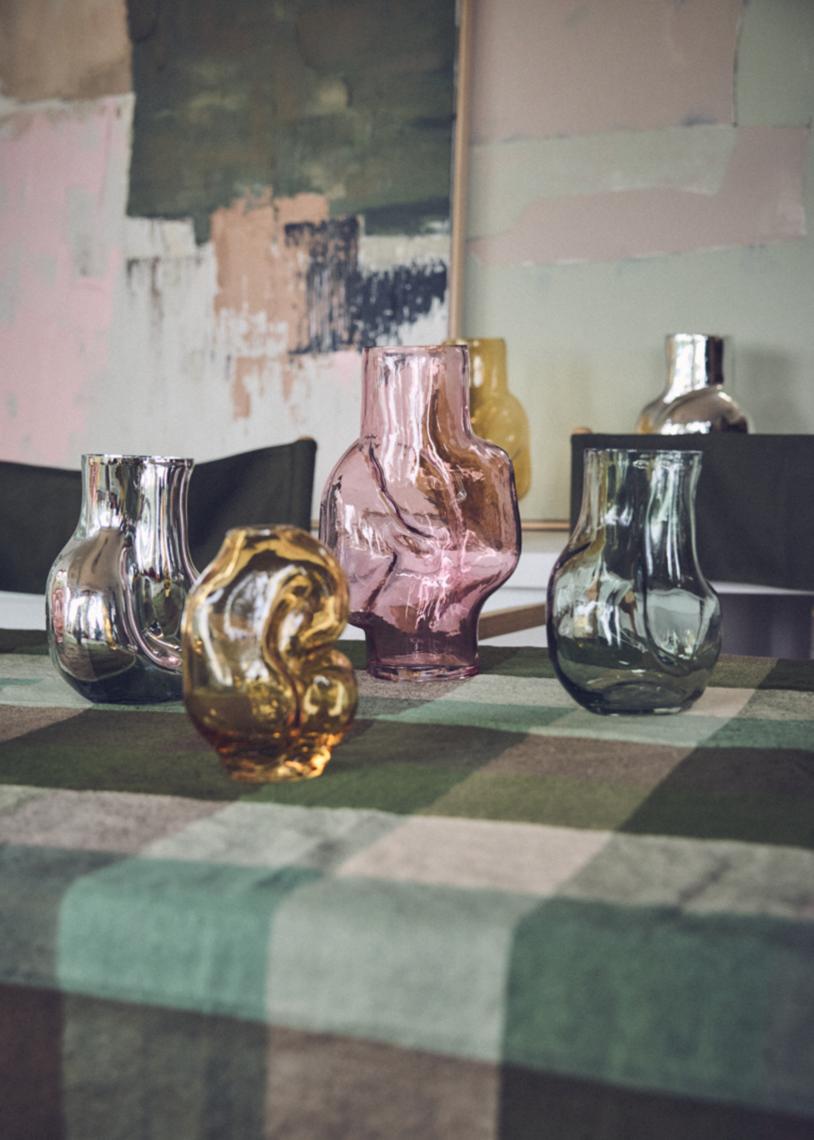 HKLIVING HKLIVING - Gleam glass high vase rose AVG0010