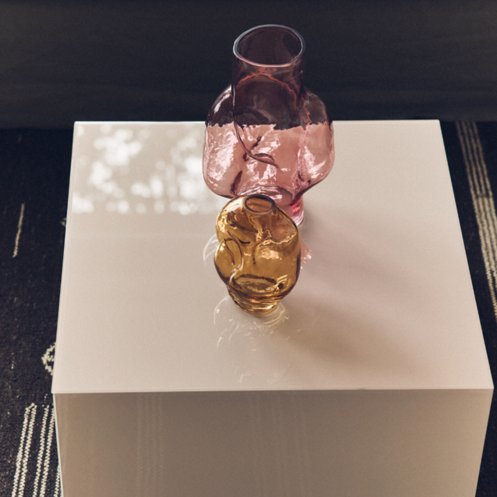 HKLIVING HKLIVING - Gleam glass high vase rose AVG0010