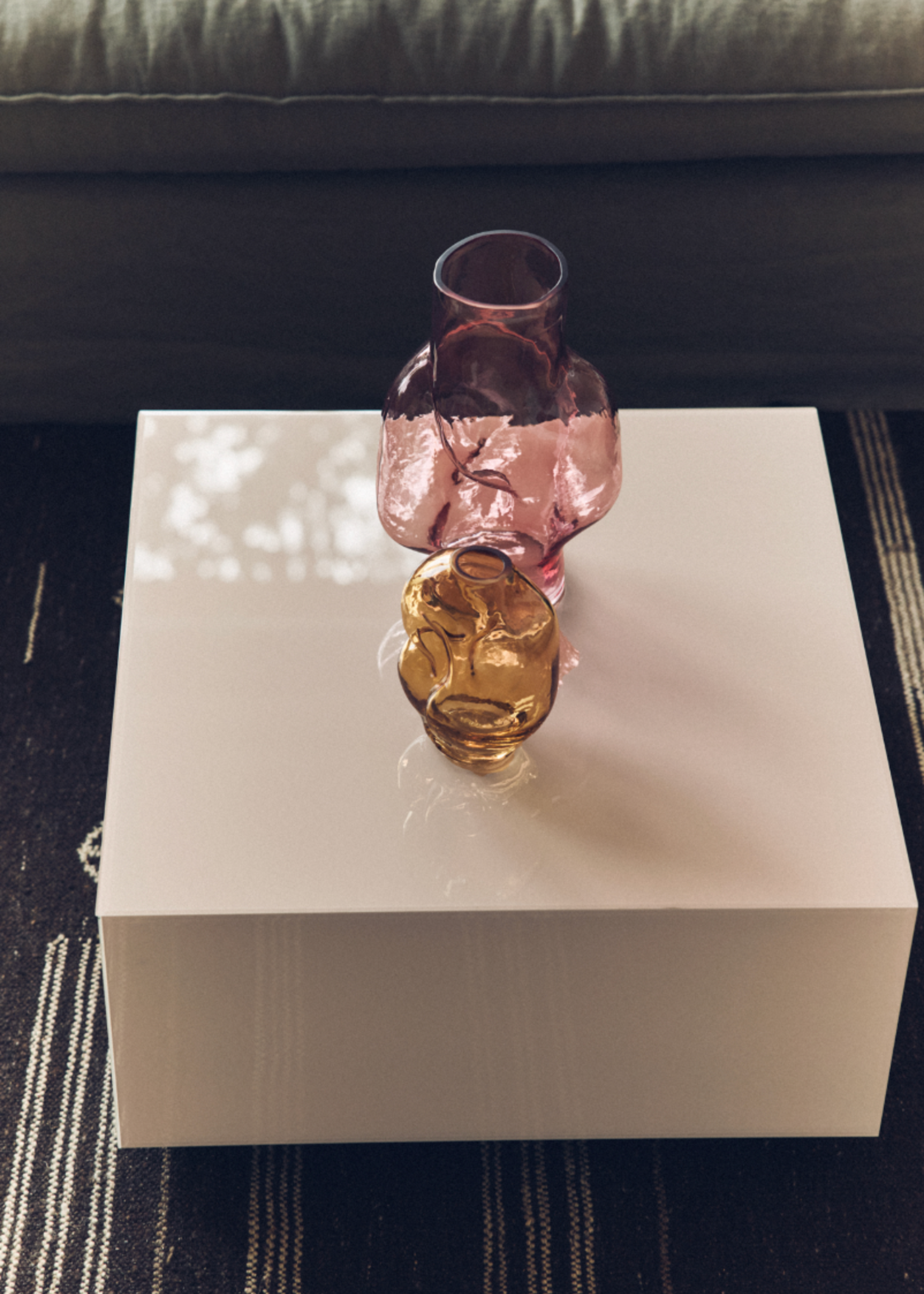 HKLIVING HKLIVING - Gleam glass high vase rose AVG0010