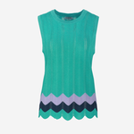 FLURESK FLURESK - Knitting Top Ensley Tropical aqua