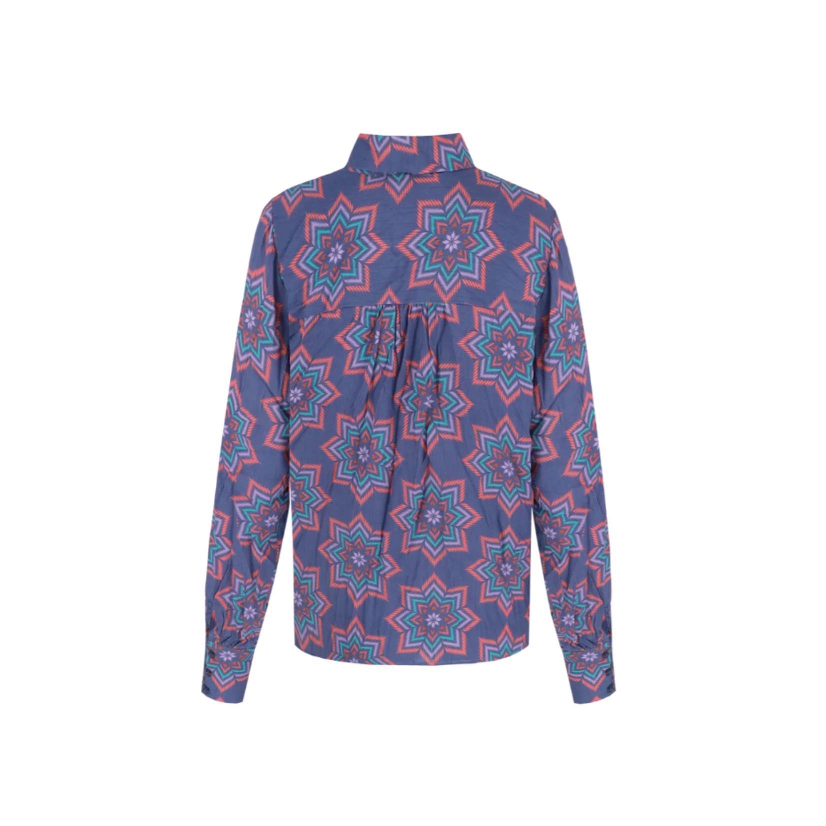 FLURESK FLURESK - Blouse Cassie Skipper Blue/sunkissed coral