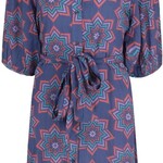 FLURESK FLURESK - Jurk Lysa skipper blue/ sunkissed coral
