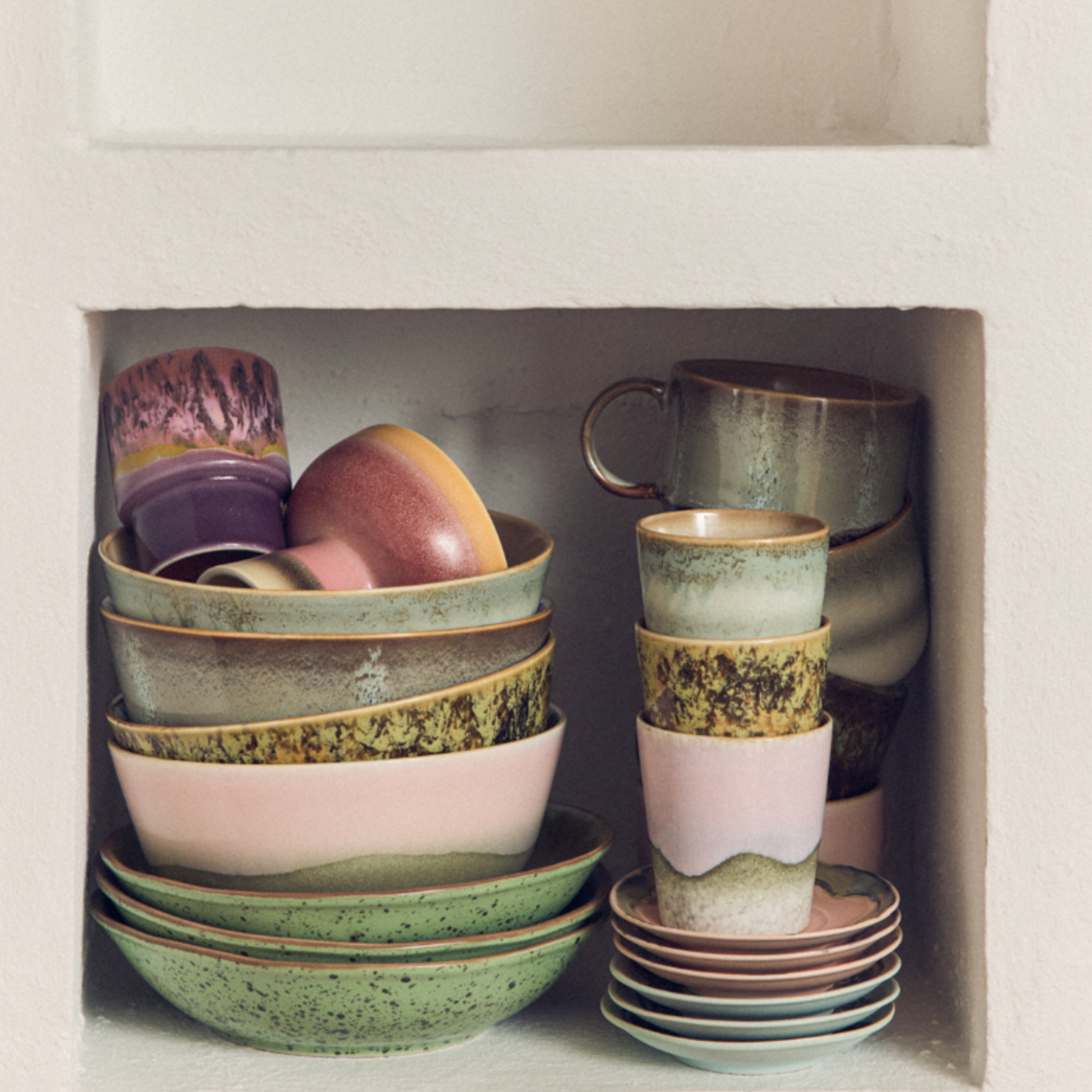 HKLIVING HKLIVING - 70s ceramics koffie mok bramble KST0078