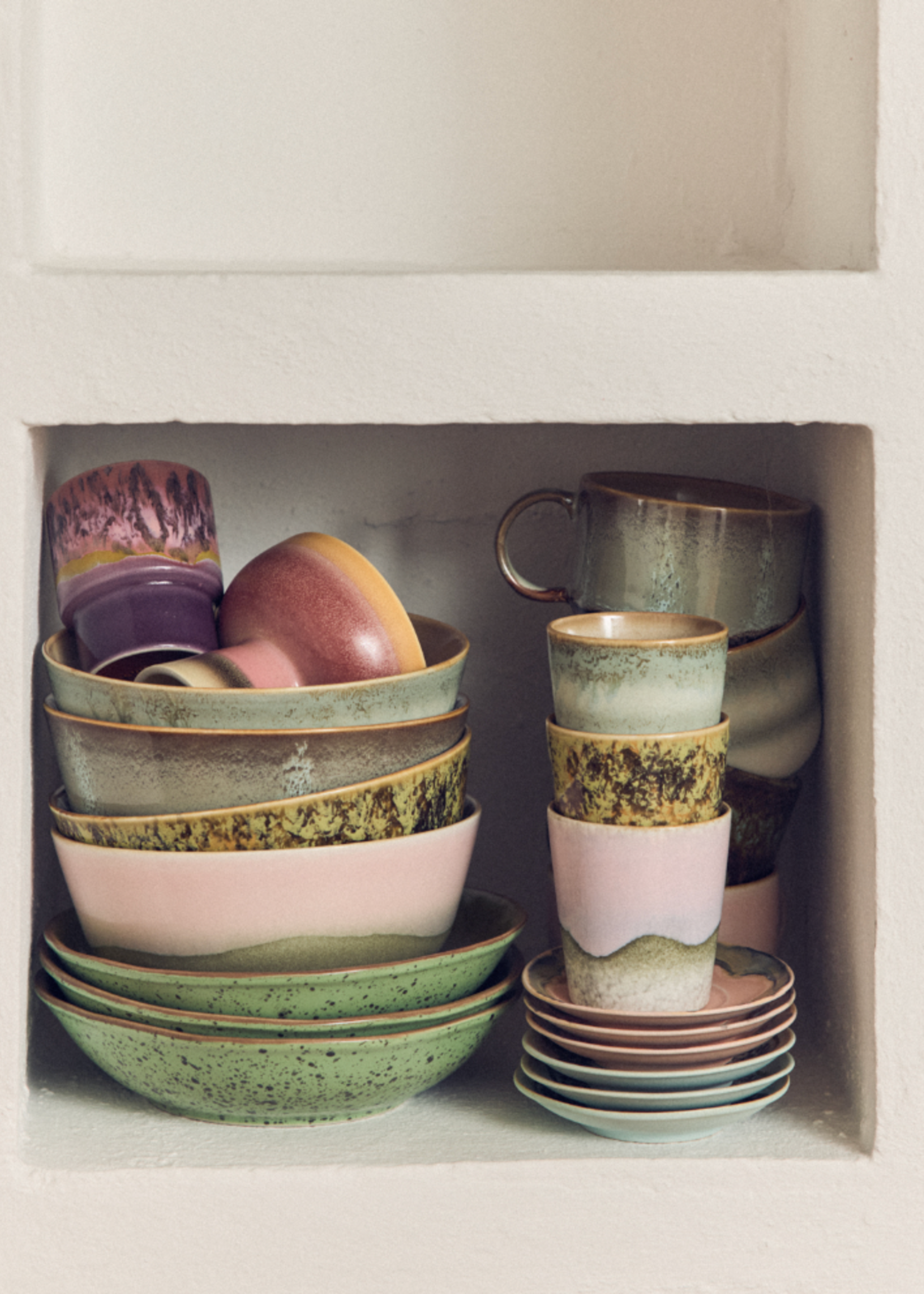 HKLIVING HKLIVING - 70s ceramics koffie mok bramble KST0078