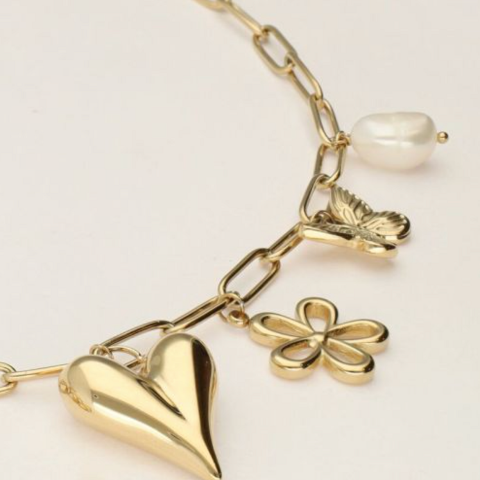 MY JEWELLERY MY JEWELLERY - Schakelketting met multi bedels goud