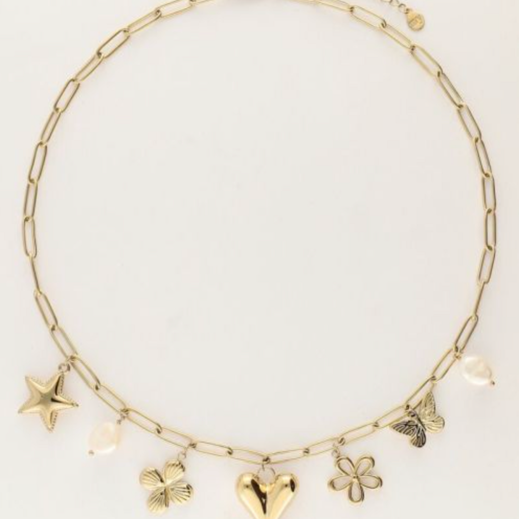 MY JEWELLERY MY JEWELLERY - Schakelketting met multi bedels goud