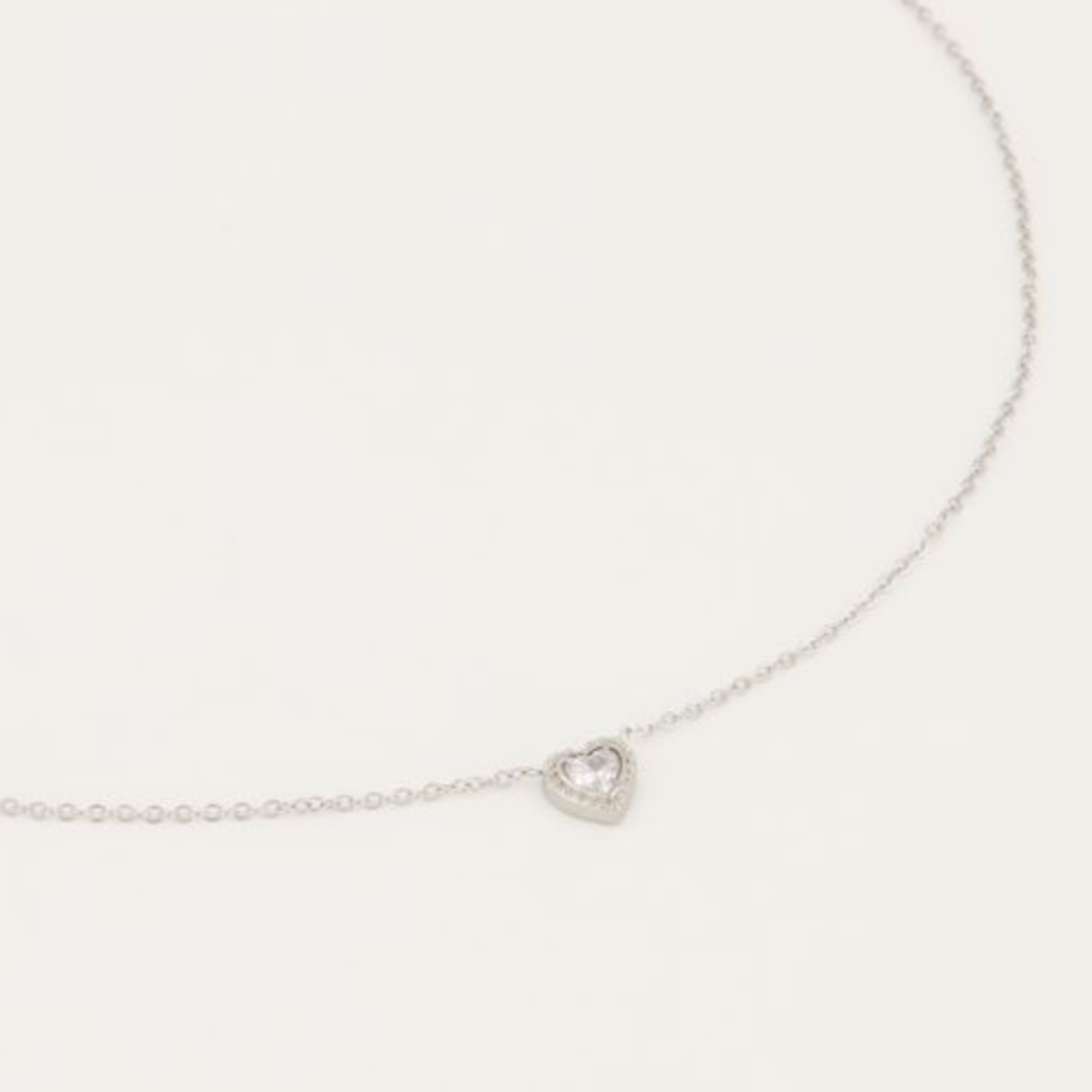 MY JEWELLERY MY JEWELLERY - Ketting hartje strass zilver