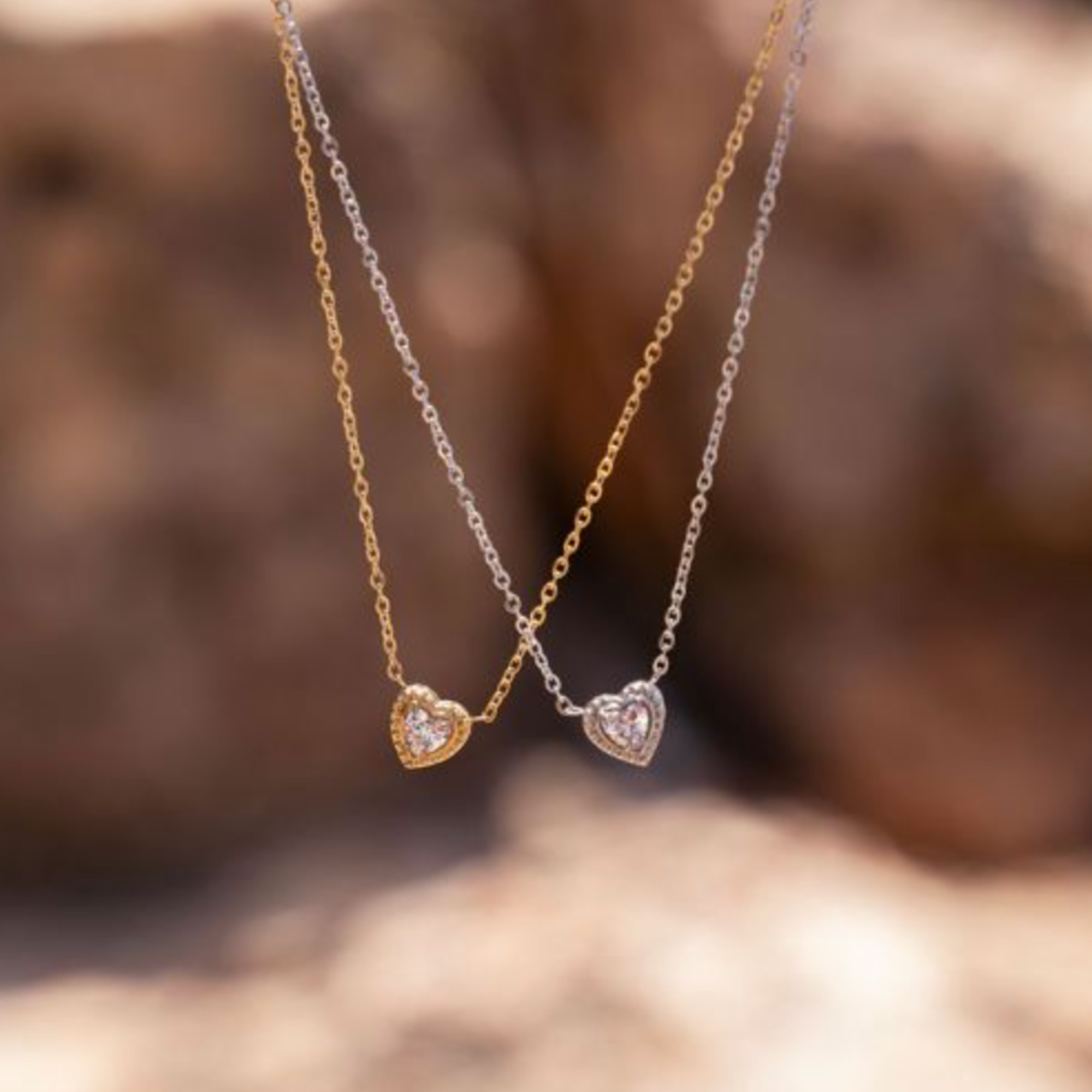 MY JEWELLERY MY JEWELLERY - Ketting hartje strass zilver