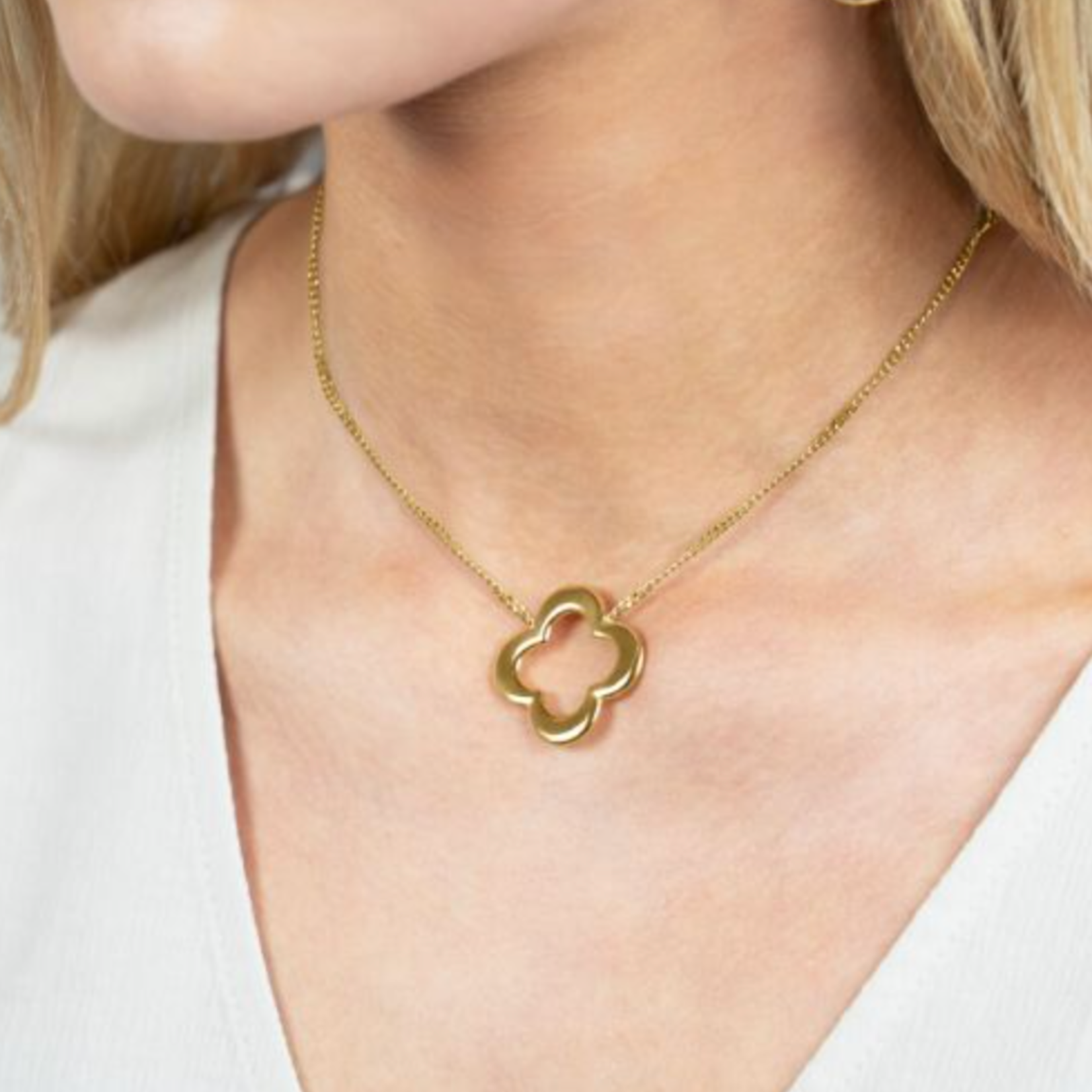 MY JEWELLERY MY JEWELLERY - Ketting met grote klaver goud
