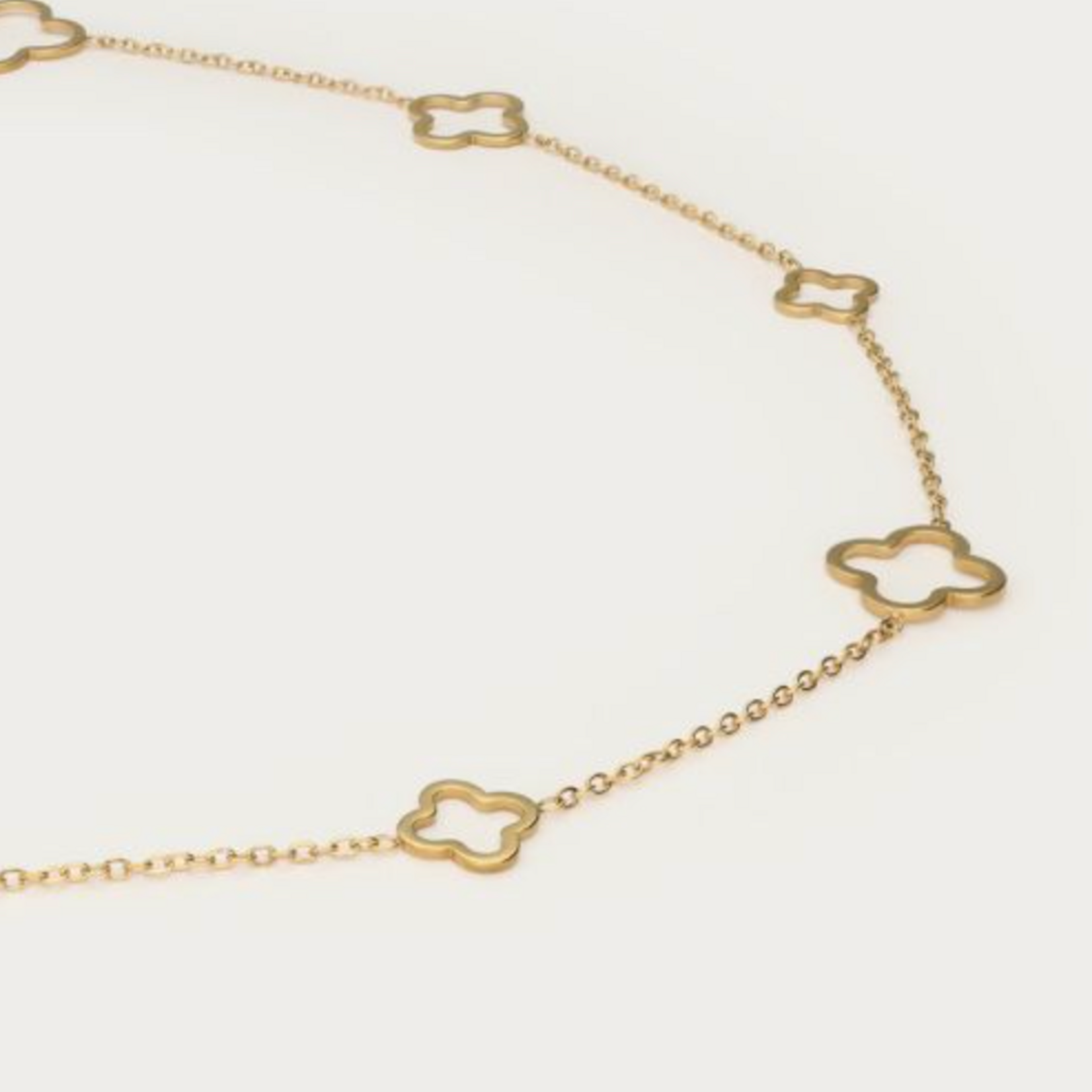 MY JEWELLERY MY JEWELLERY - Lange ketting met klavers goud