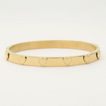 MY JEWELLERY MY JEWELLERY - Bold bangle met hartjes goud