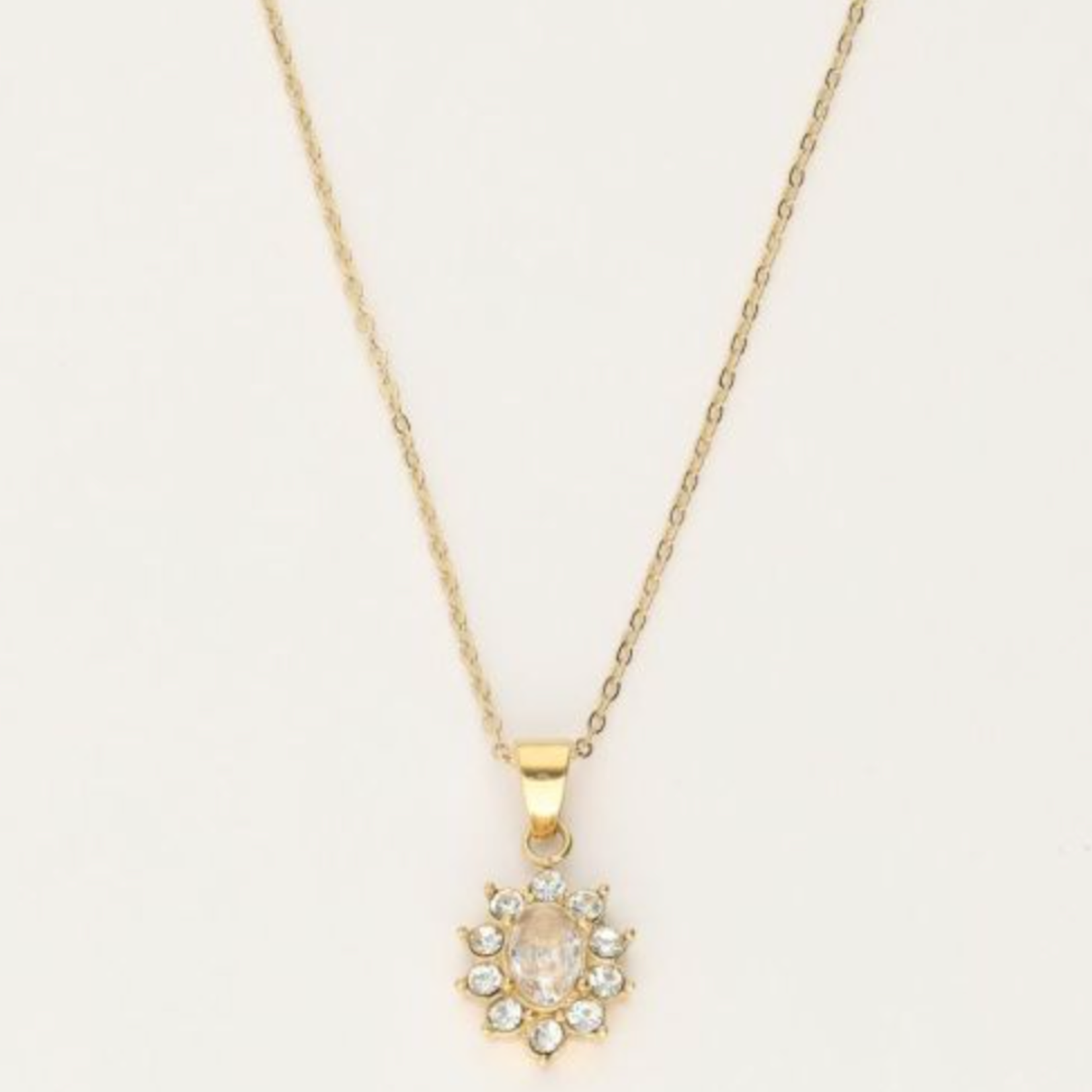 MY JEWELLERY MY JEWELLERY - Vintage ketting met transparante strass goud