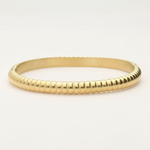 MY JEWELLERY MY JEWELLERY - Bold rechthoekige bangle met ribbels goud