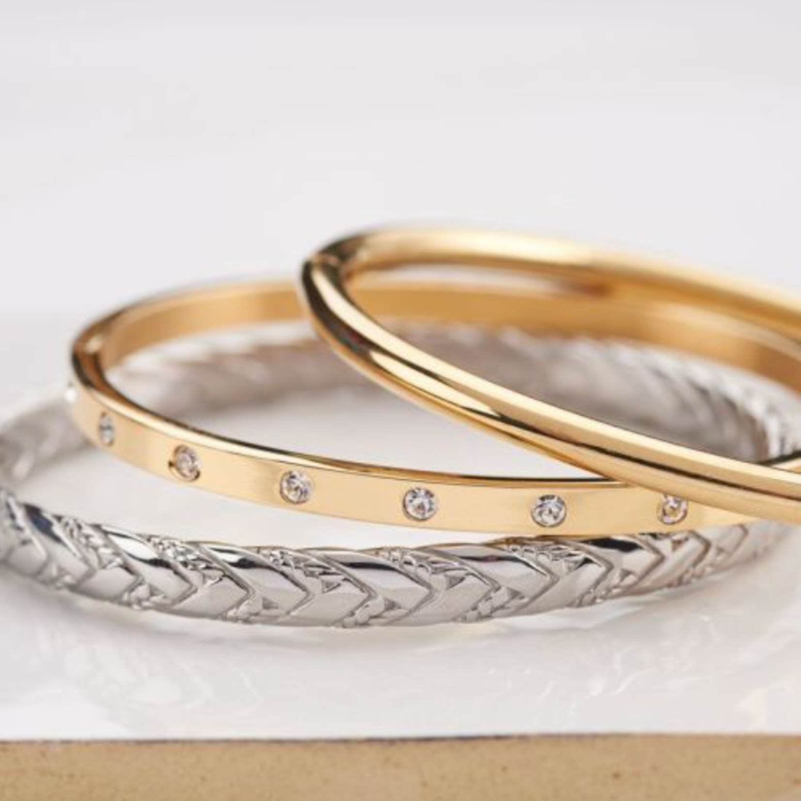 MY JEWELLERY MY JEWELLERY - Bangle rechthoekig smal goud