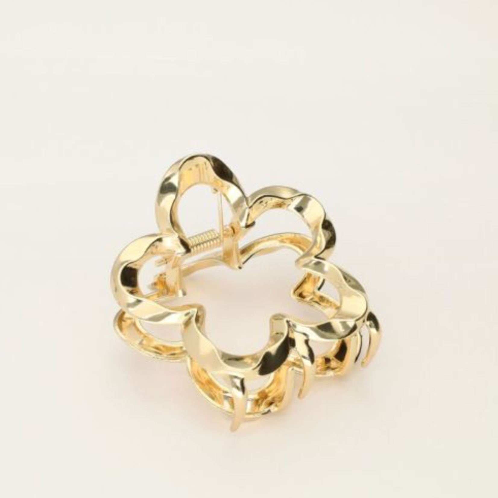 MY JEWELLERY MY JEWELLERY - Goudkleurige bloem haarclip gedraaid