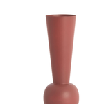 -- Vaas deco Ø9x25 cm Dot mat donker oud roze