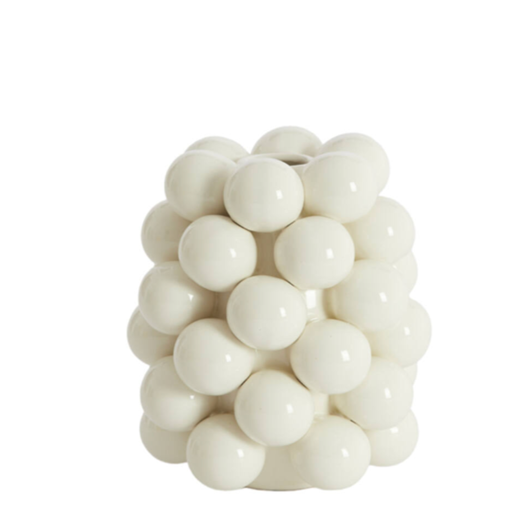 -- Vaas deco Ø14x17,5 cm Suzan keramiek glans wit