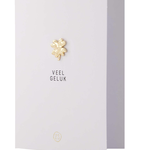 ZUSSS ZUSSS - Wenskaart wit met broche klavertje goud, veel geluk