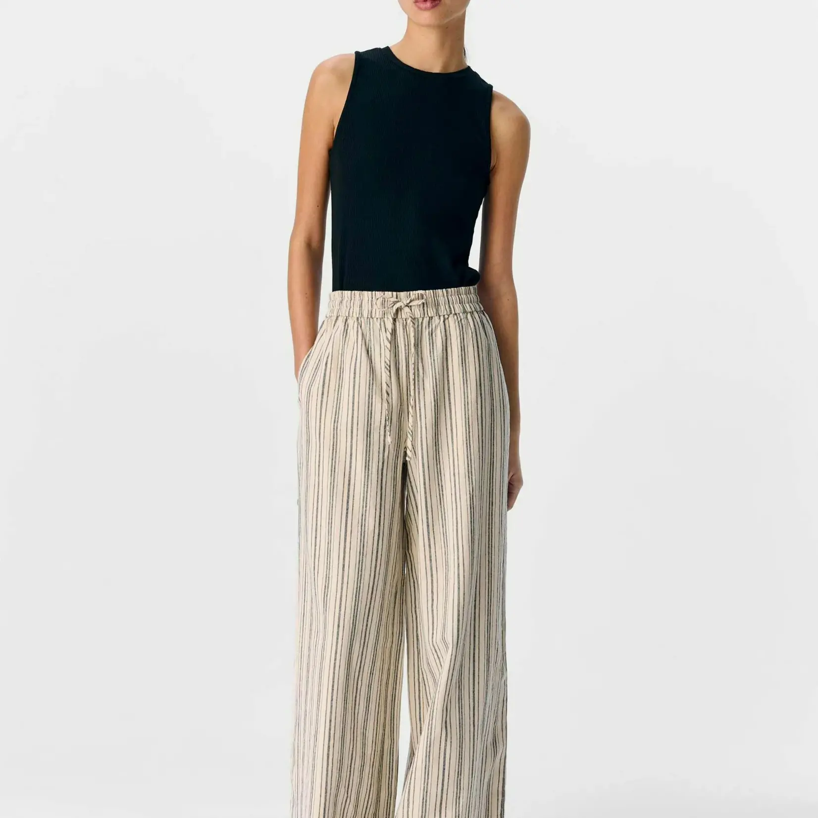 OBJECT OBJECT - Broek Viggo sandshell/black