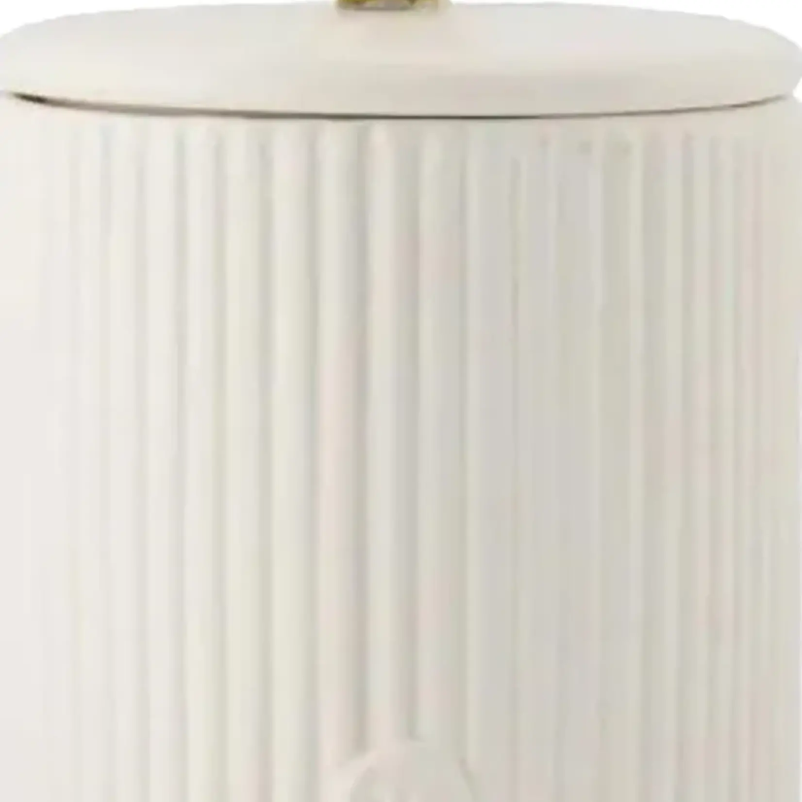 ZUSSS ZUSSS - Geurkaars keramiek ribbel met deksel