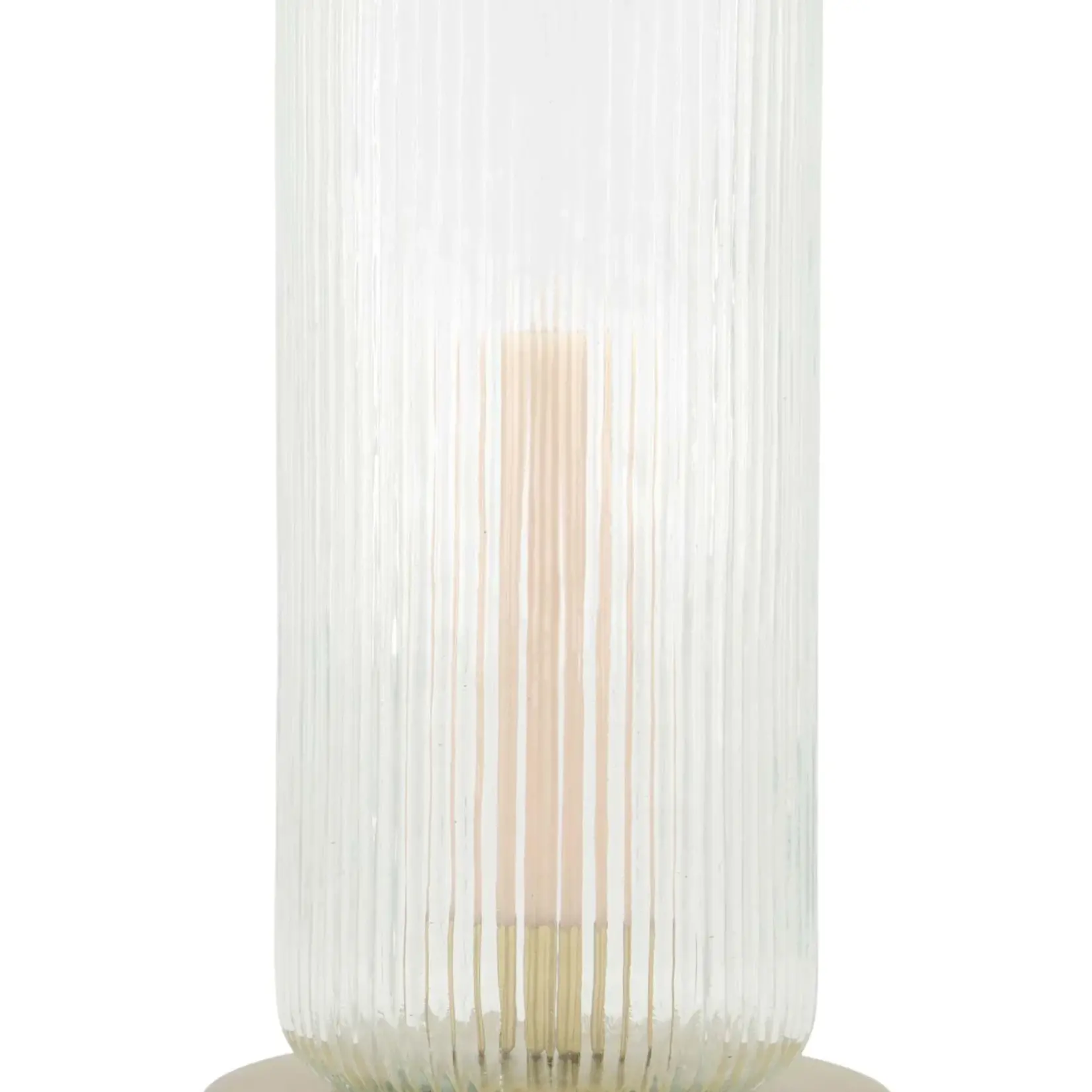 ZUSSS ZUSSS - Kandelaar glas ribbel transparant