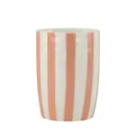 ZUSSS ZUSSS - Koffiemok streep wit/oudroze