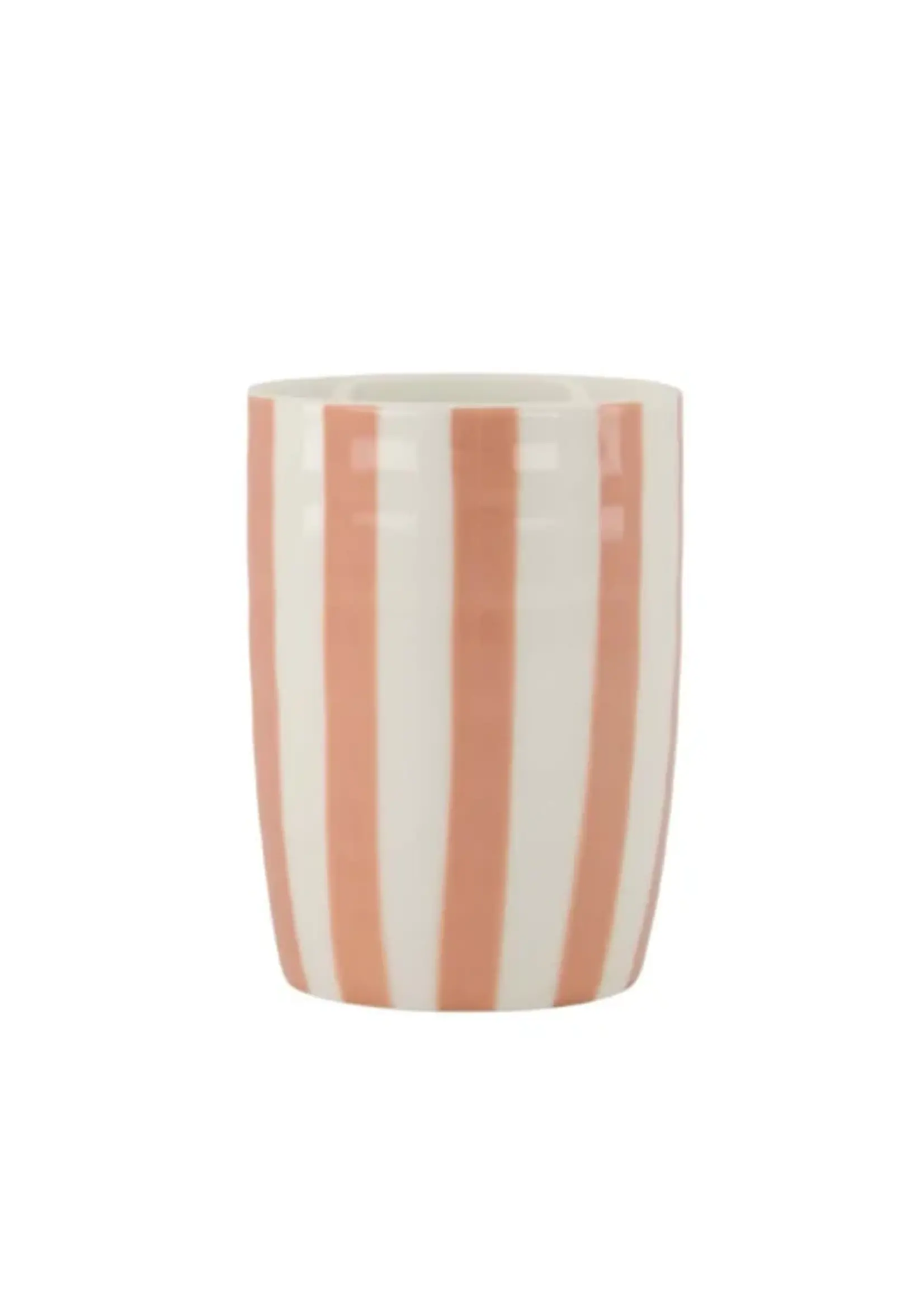 ZUSSS ZUSSS - Koffiemok streep wit/oudroze
