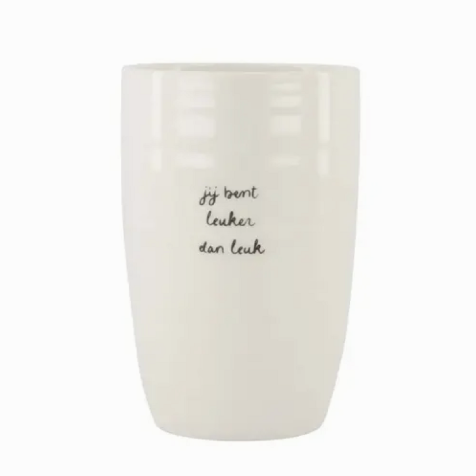 ZUSSS ZUSSS - Mok L leuker dan leuk wit/zwart