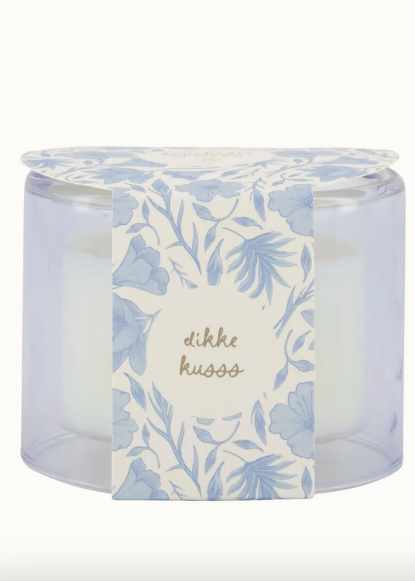 ZUSSS ZUSSS - Geurkaars glas M blauw Dikke kus