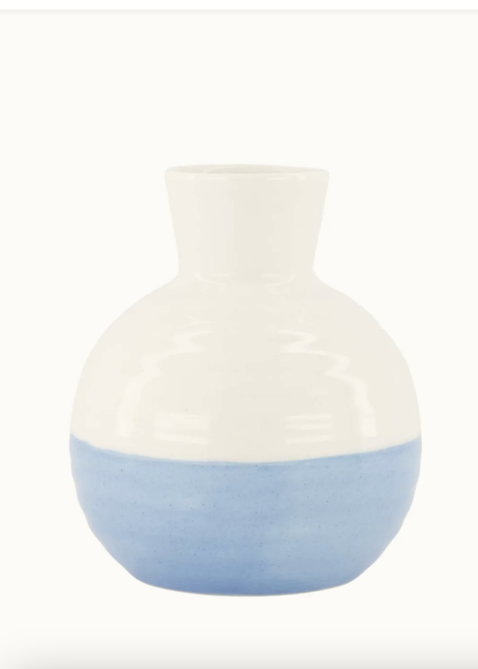 ZUSSS ZUSSS - Vaasje keramiek wit/blauw