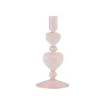 ZUSSS ZUSSS - Kandelaar glas hartjes roze/rood