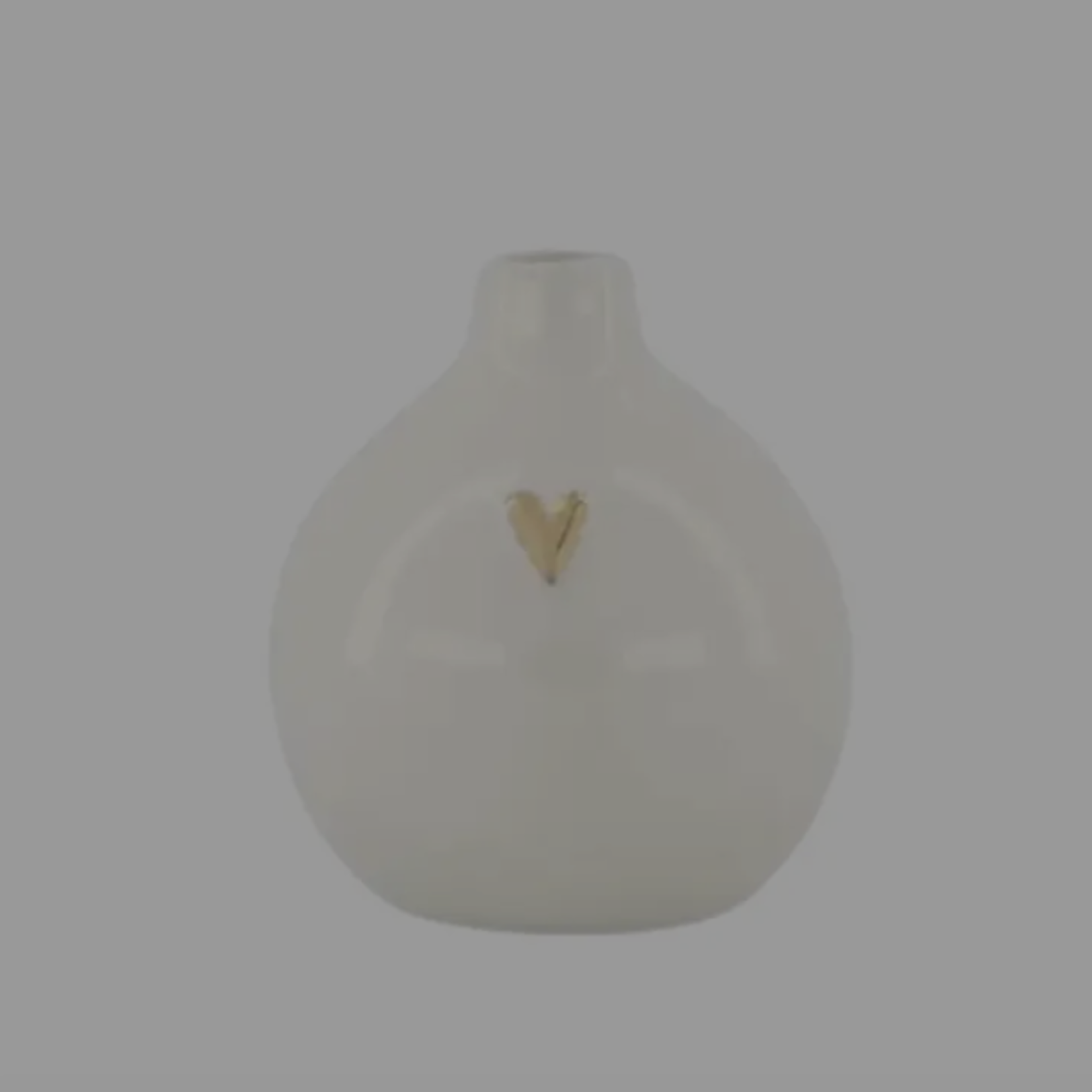 ZUSSS ZUSSS - Vaasje keramiek hartje s wit/goud