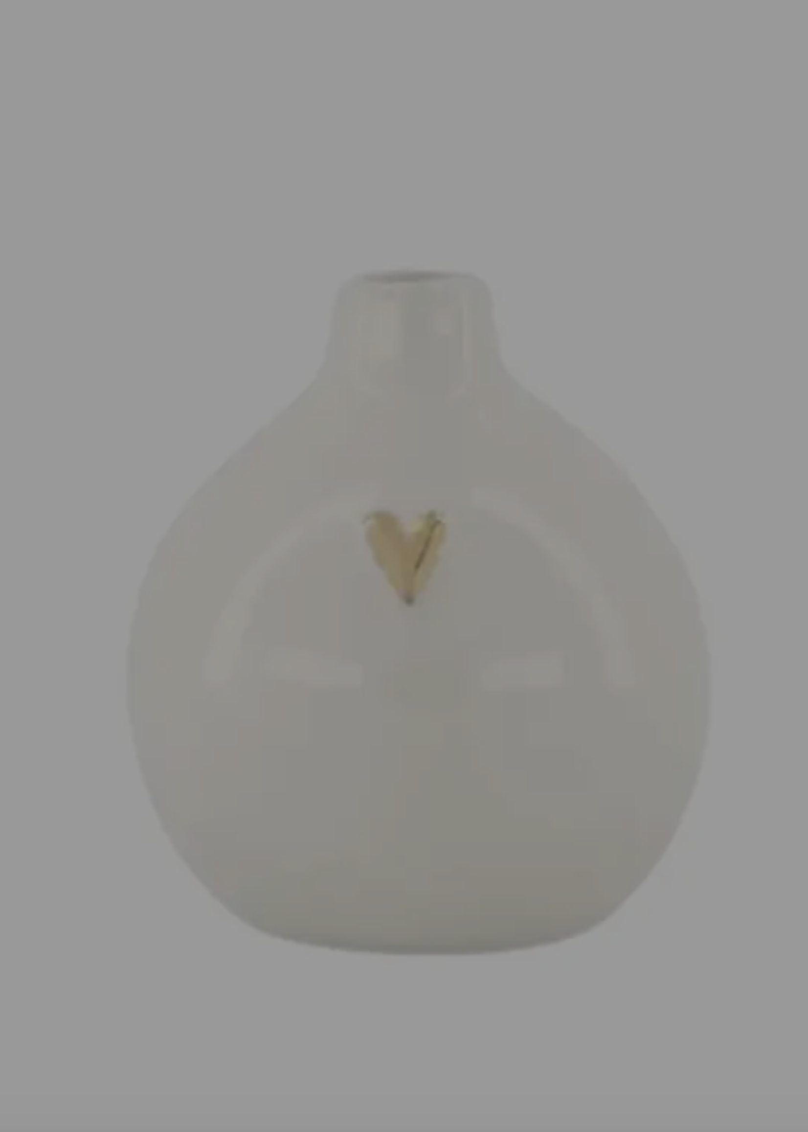 ZUSSS ZUSSS - Vaasje keramiek hartje s wit/goud