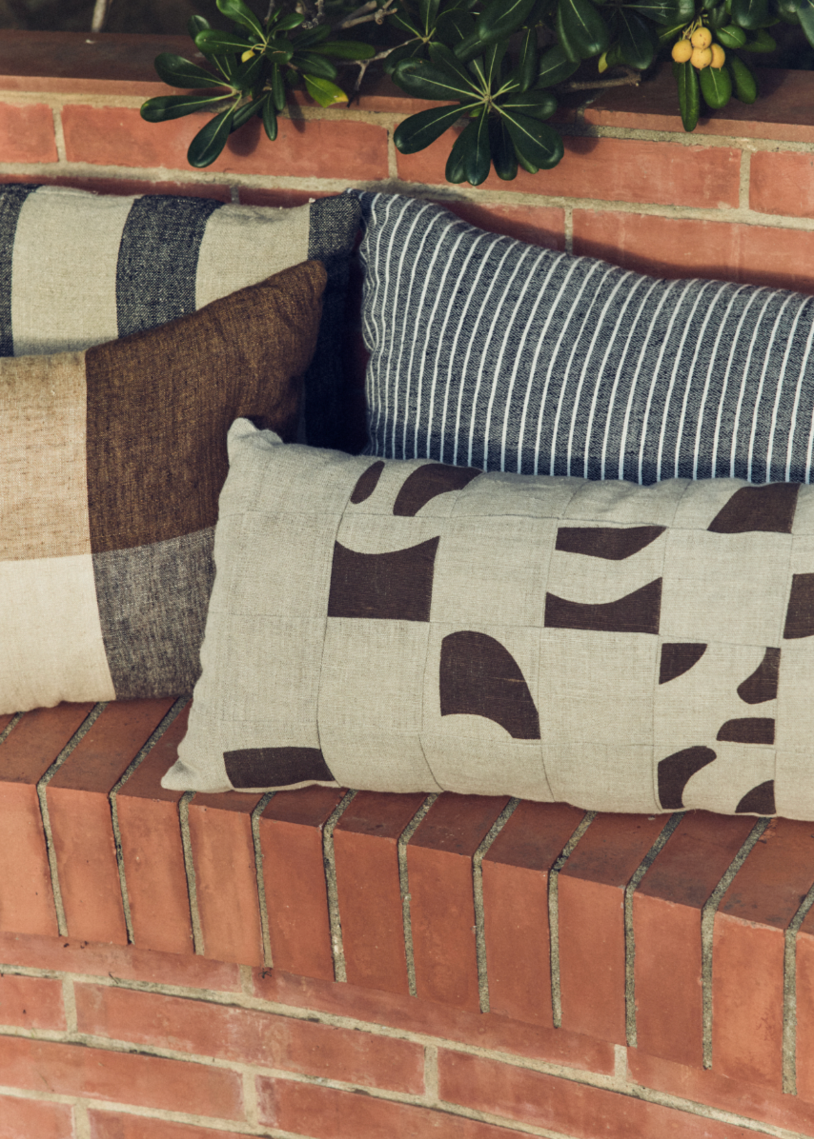 HKLIVING HKLIVING  - Kussen Natural patched cushion TCU0012