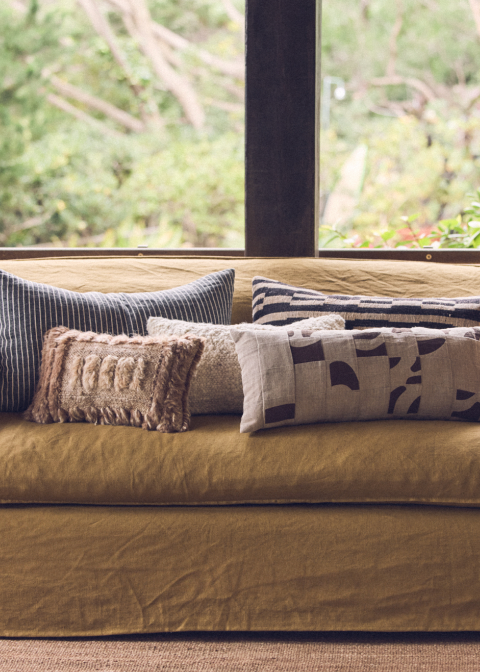 HKLIVING HKLIVING  - Kussen Natural patched cushion TCU0012