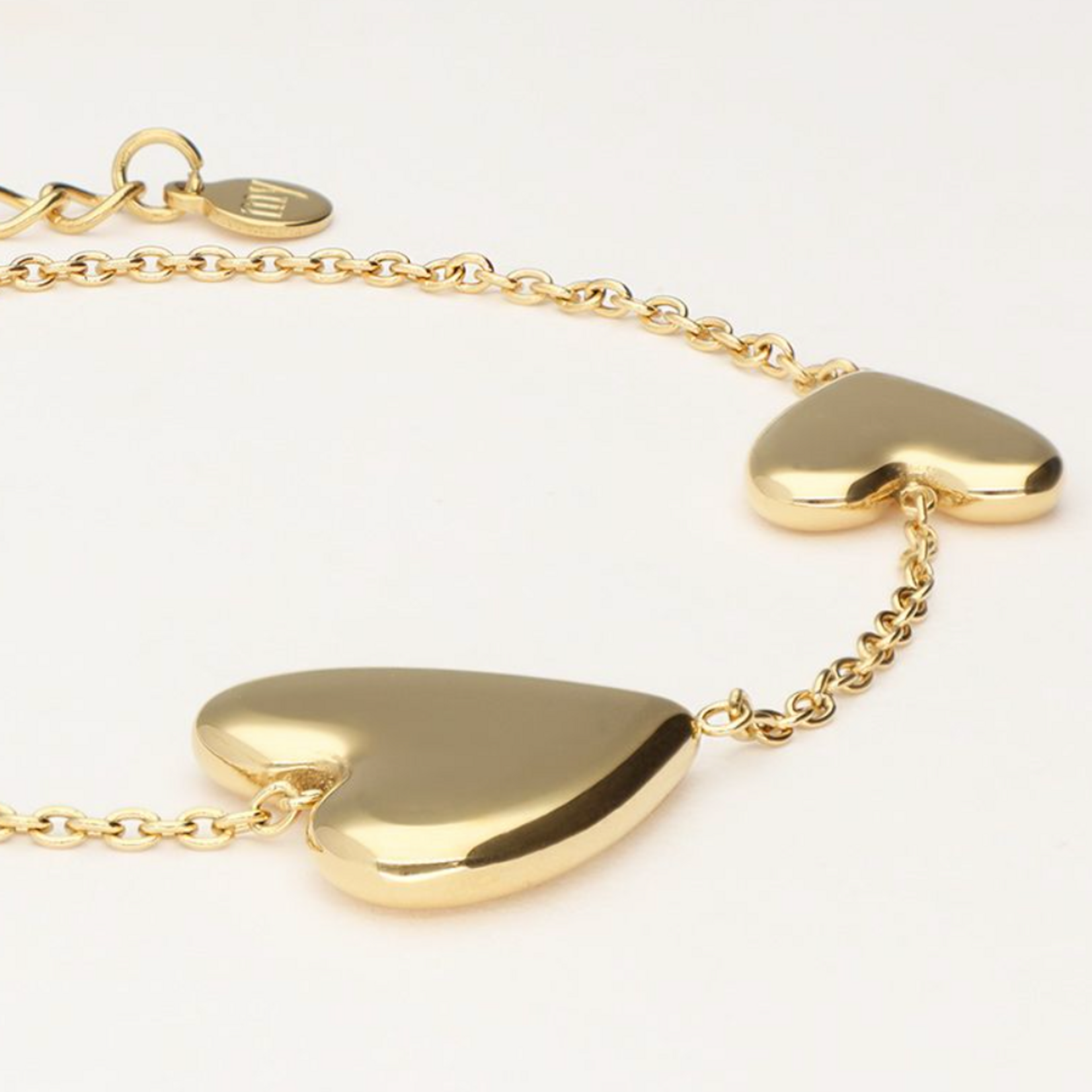 MY JEWELLERY MY JEWELLERY  - Armband  met twee hartjes goud