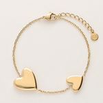 MY JEWELLERY MY JEWELLERY  - Armband  met twee hartjes goud