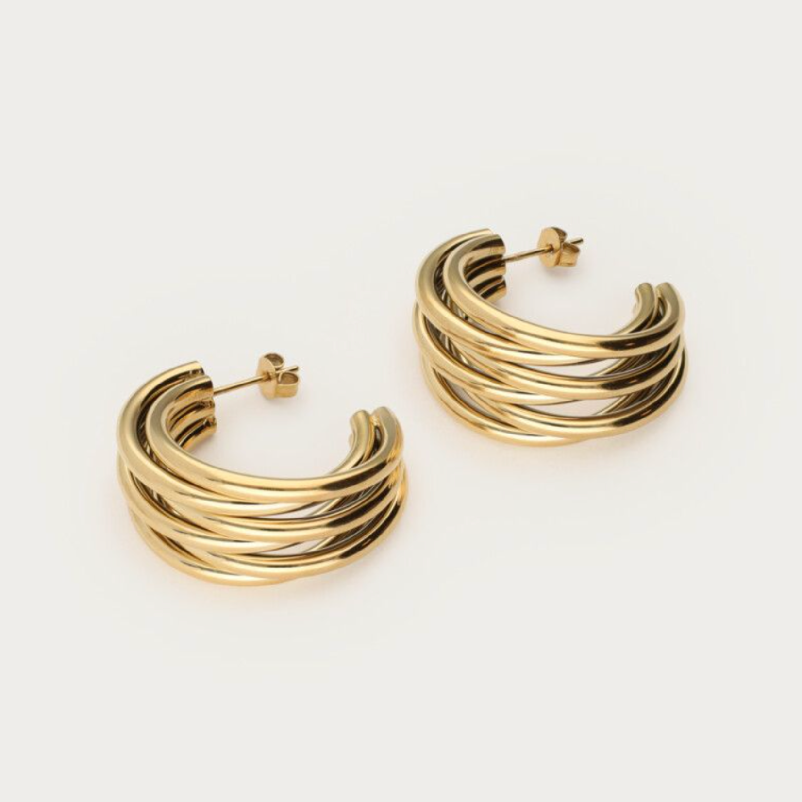 MY JEWELLERY MY JEWELLERY  - Oorbellen met multi rijen groot goud