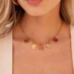 MY JEWELLERY MY JEWELLERY - Island ketting met 5 bedel bloemen goud