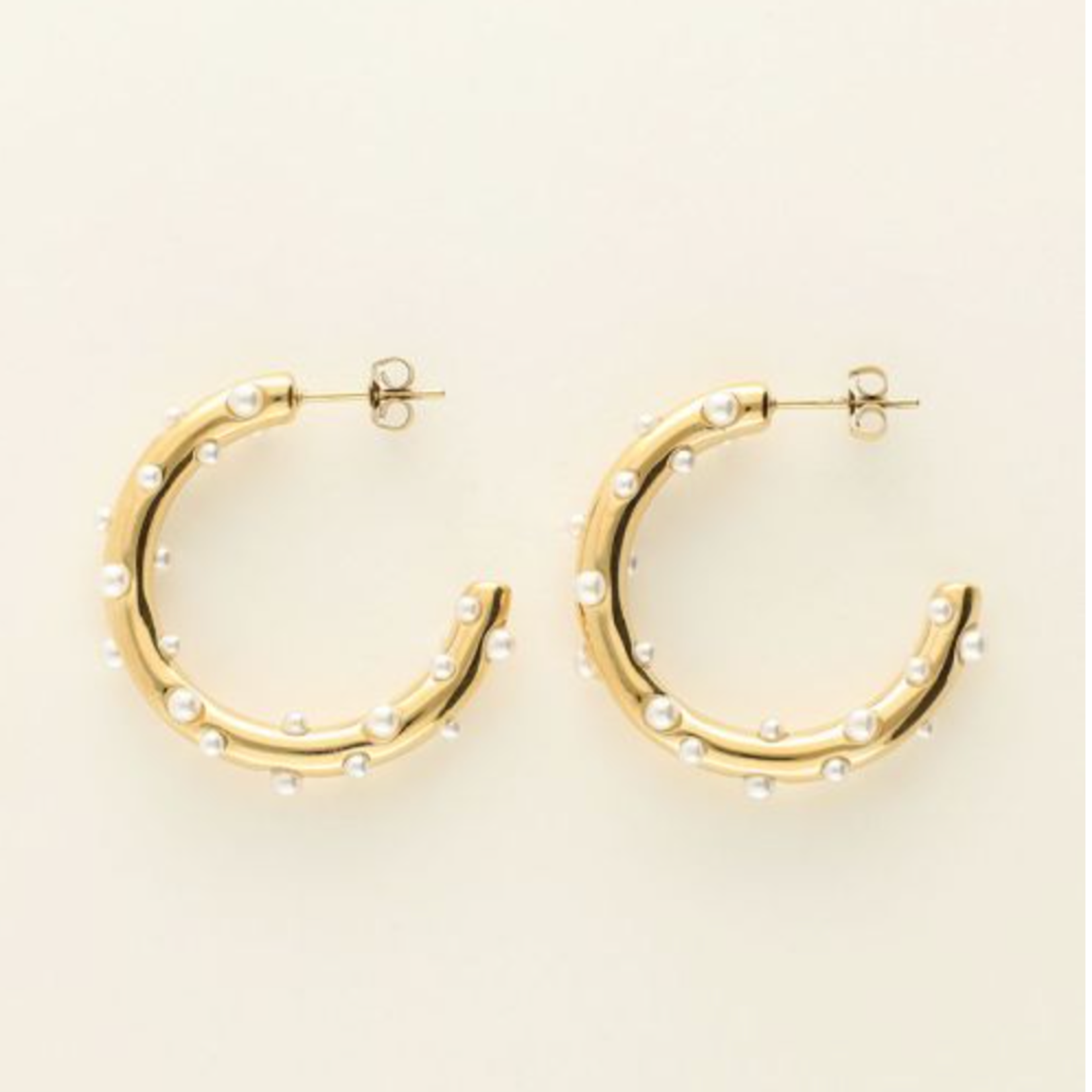 MY JEWELLERY MY JEWELLERY - Oorringen met kleine imitatieparels goud