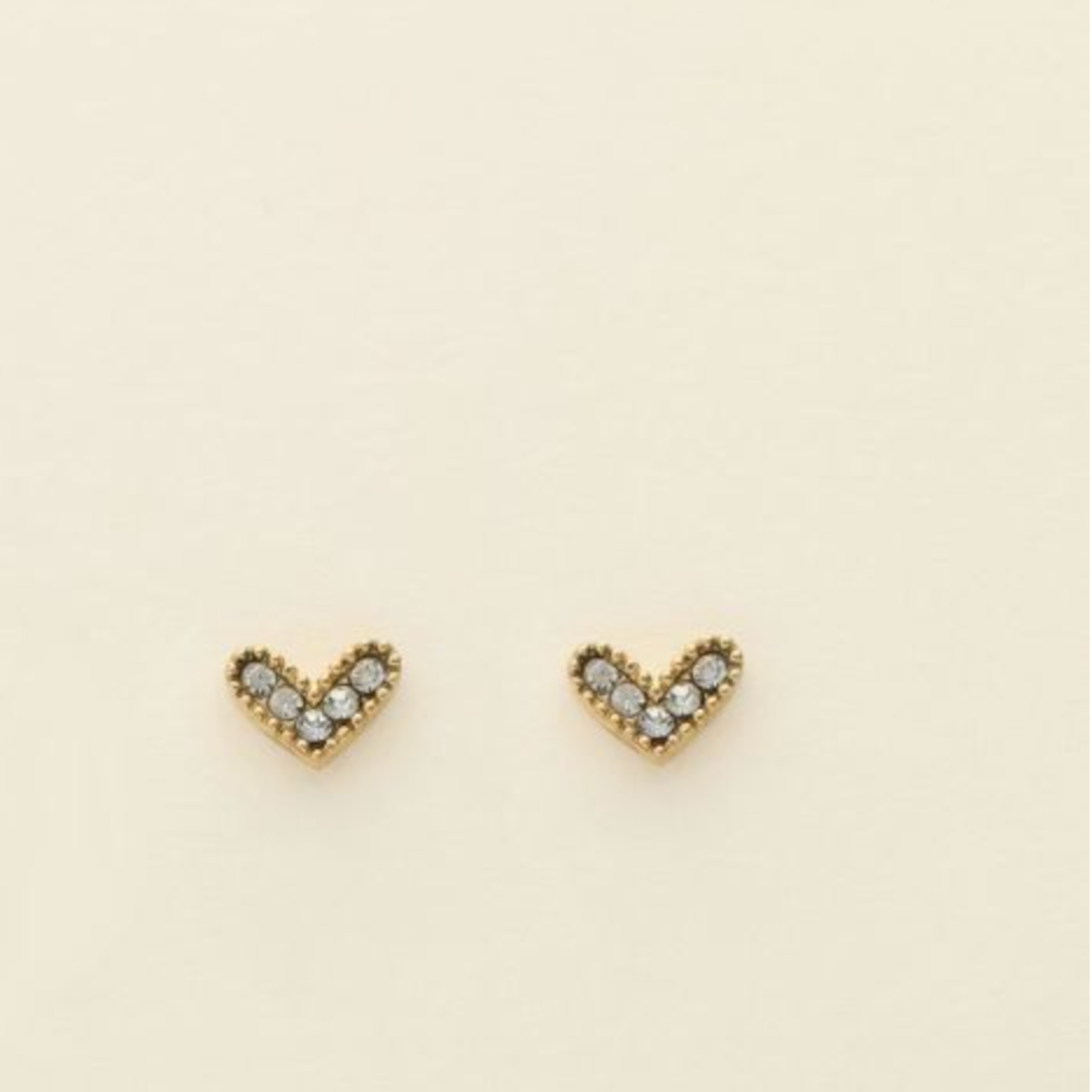 MY JEWELLERY MY JEWELLERY - Mystic studs hartje met steentjes