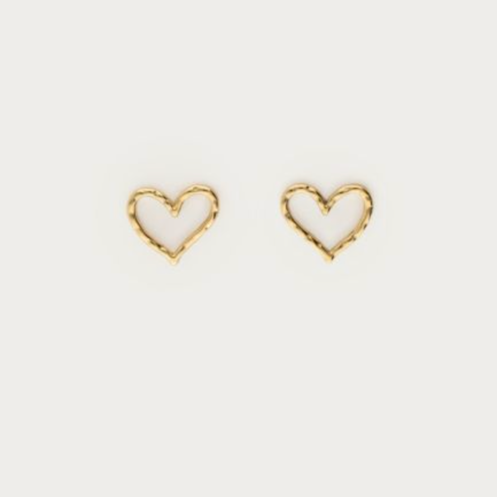 MY JEWELLERY MY JEWELLERY - Studs medium open hart goud