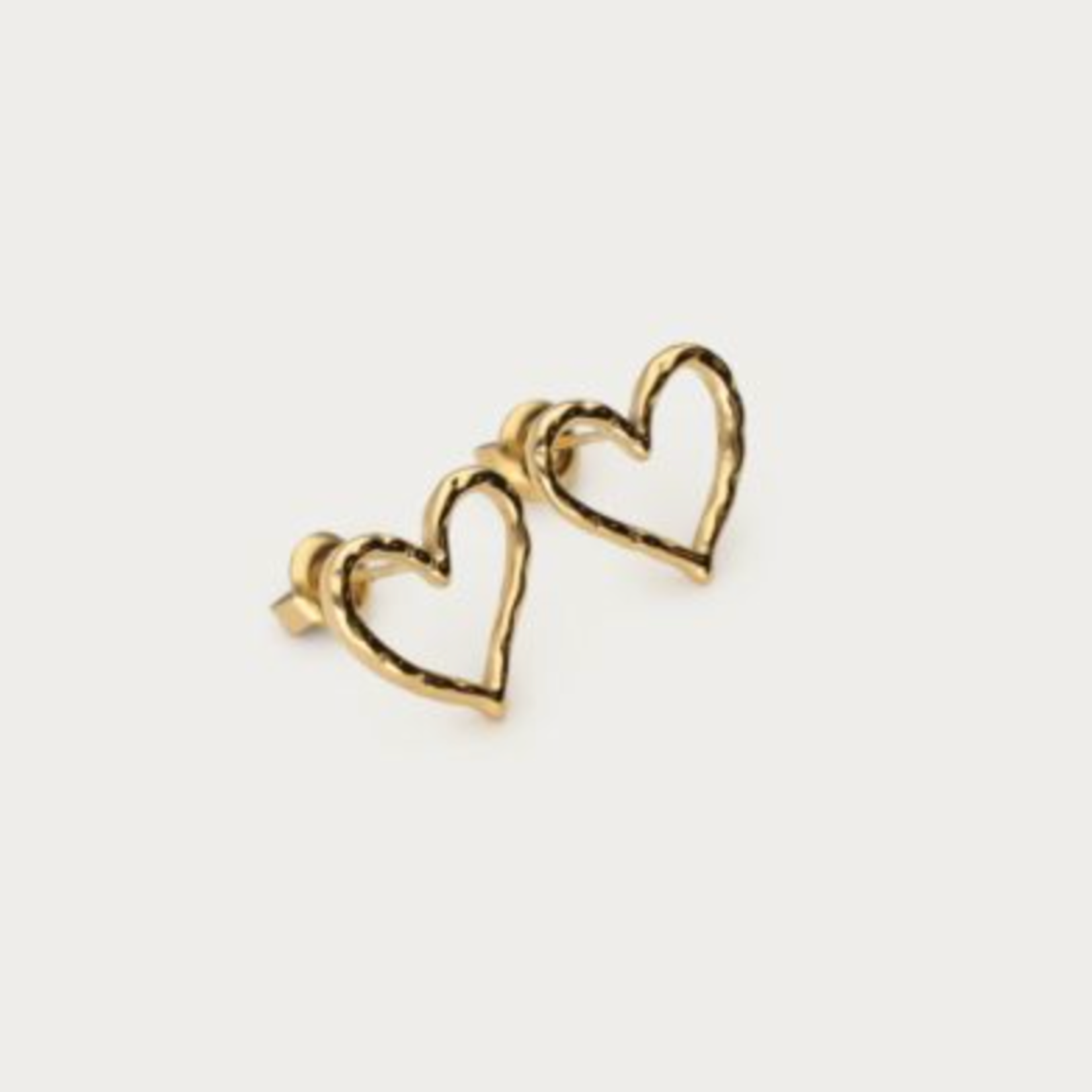 MY JEWELLERY MY JEWELLERY - Studs medium open hart goud
