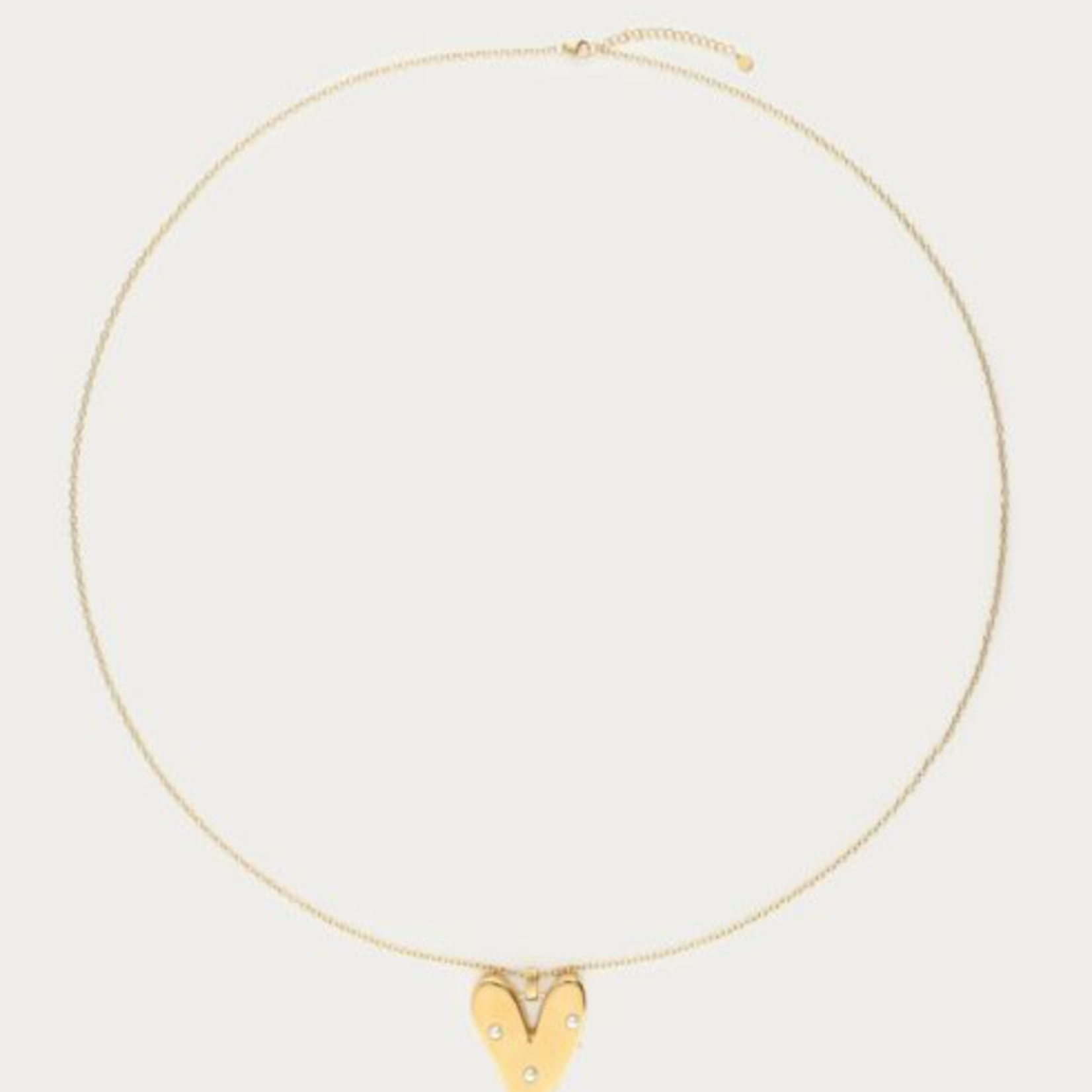 MY JEWELLERY MY JEWELLERY - Lange ketting met hart bedel & imitatieparels goud
