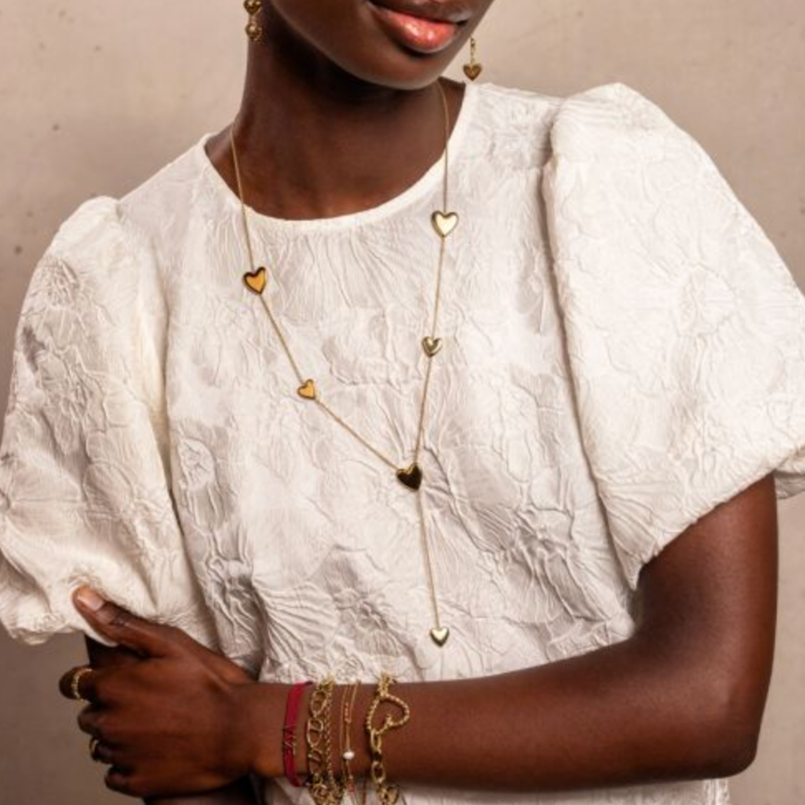 MY JEWELLERY MY JEWELLERY - Iconic lange ketting met hartjes zilver