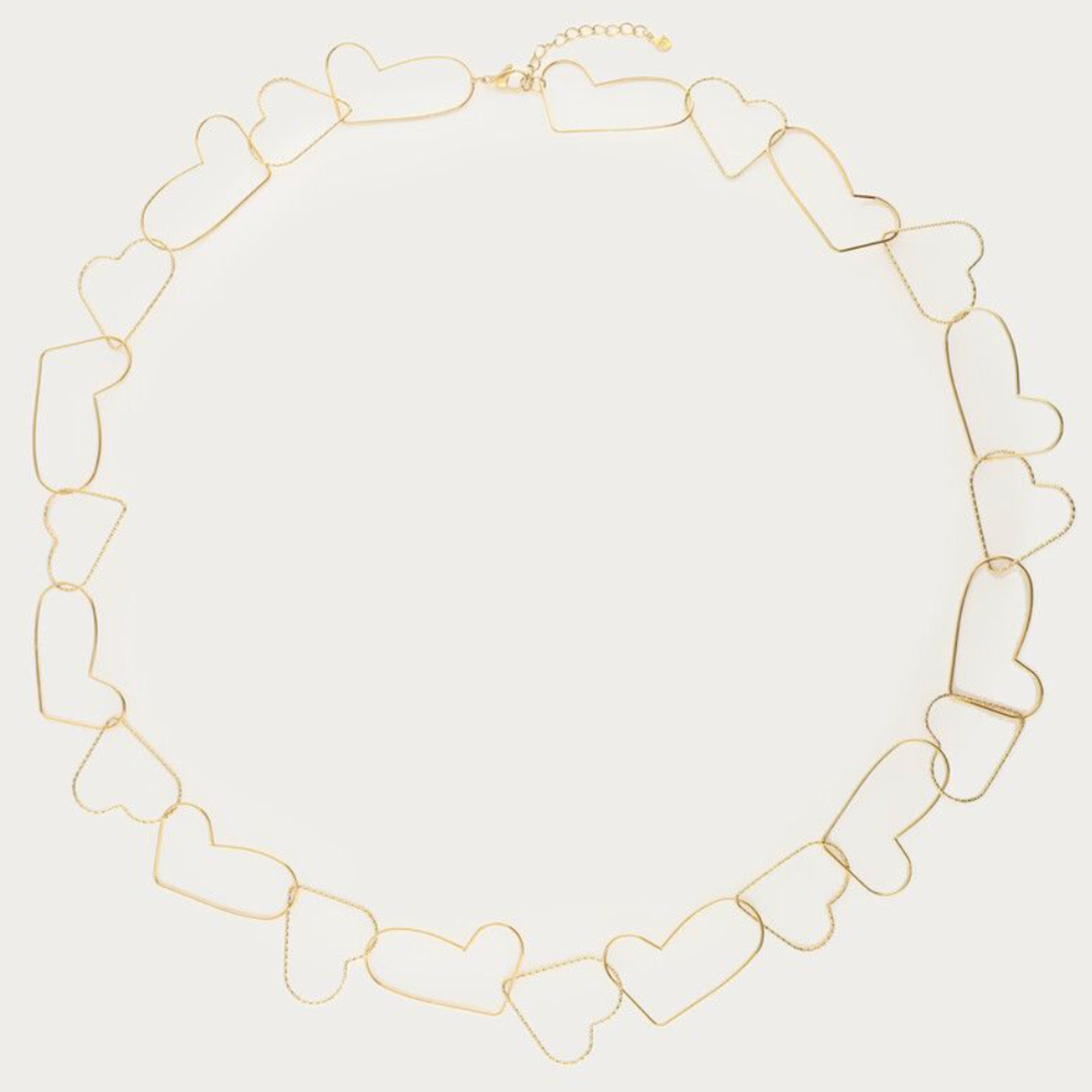 MY JEWELLERY MY JEWELLERY - Lange ketting met hartjes schakels goud