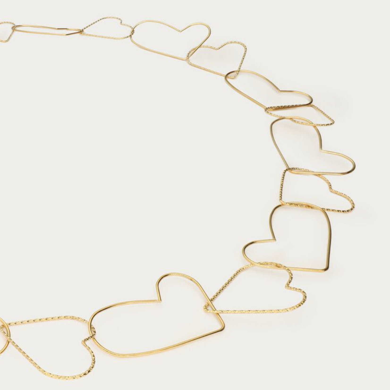 MY JEWELLERY MY JEWELLERY - Lange ketting met hartjes schakels goud