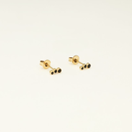 MY JEWELLERY MY JEWELLERY - Universe studs met zwarte rondjes goud